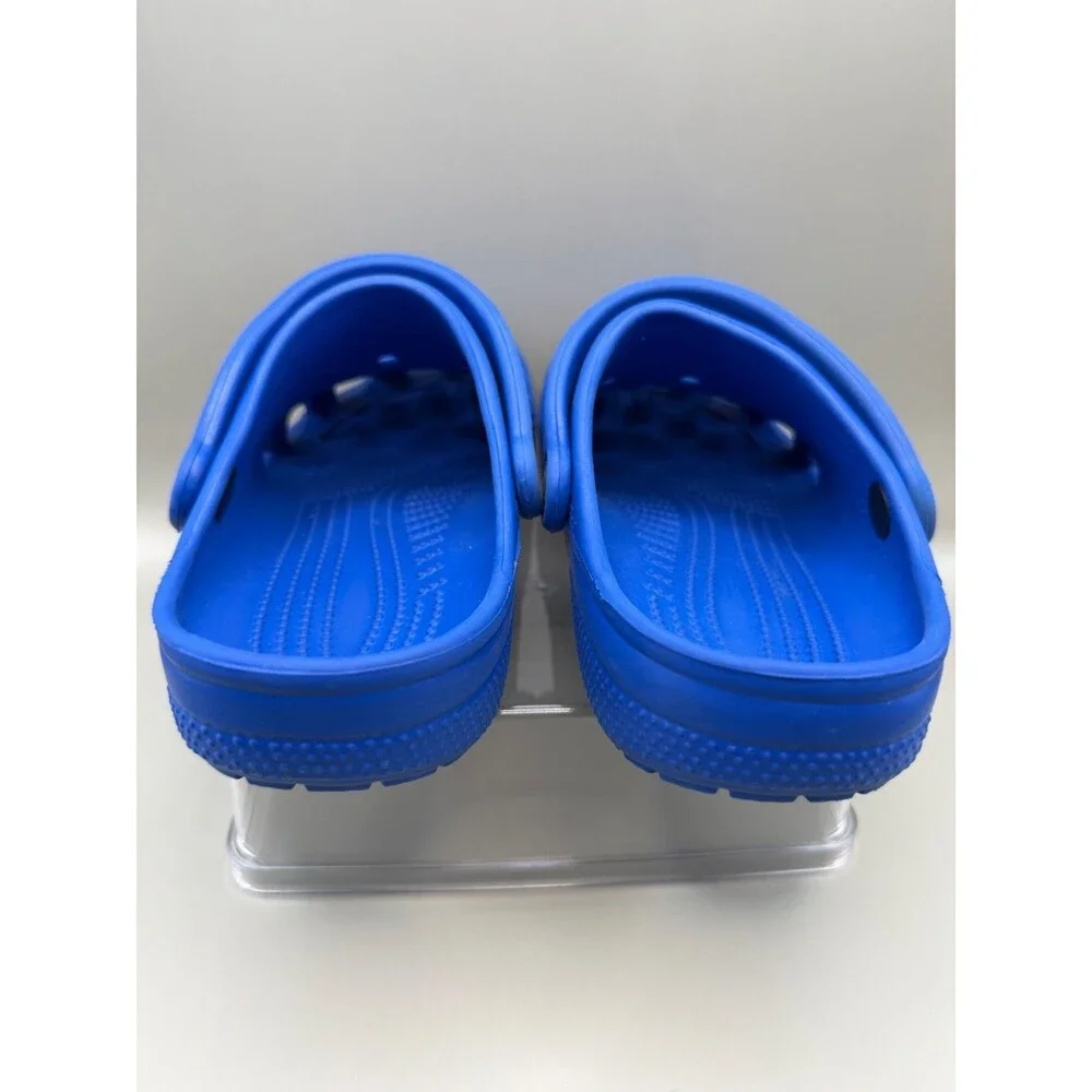 Crocs Classic Clog Unisex Kids J 4 Blue Slip-On Water-Friendly Sandals